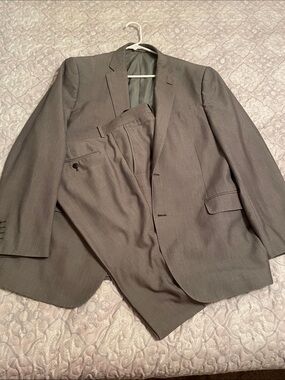 jf j.ferrar Slim Fit Gray Suit